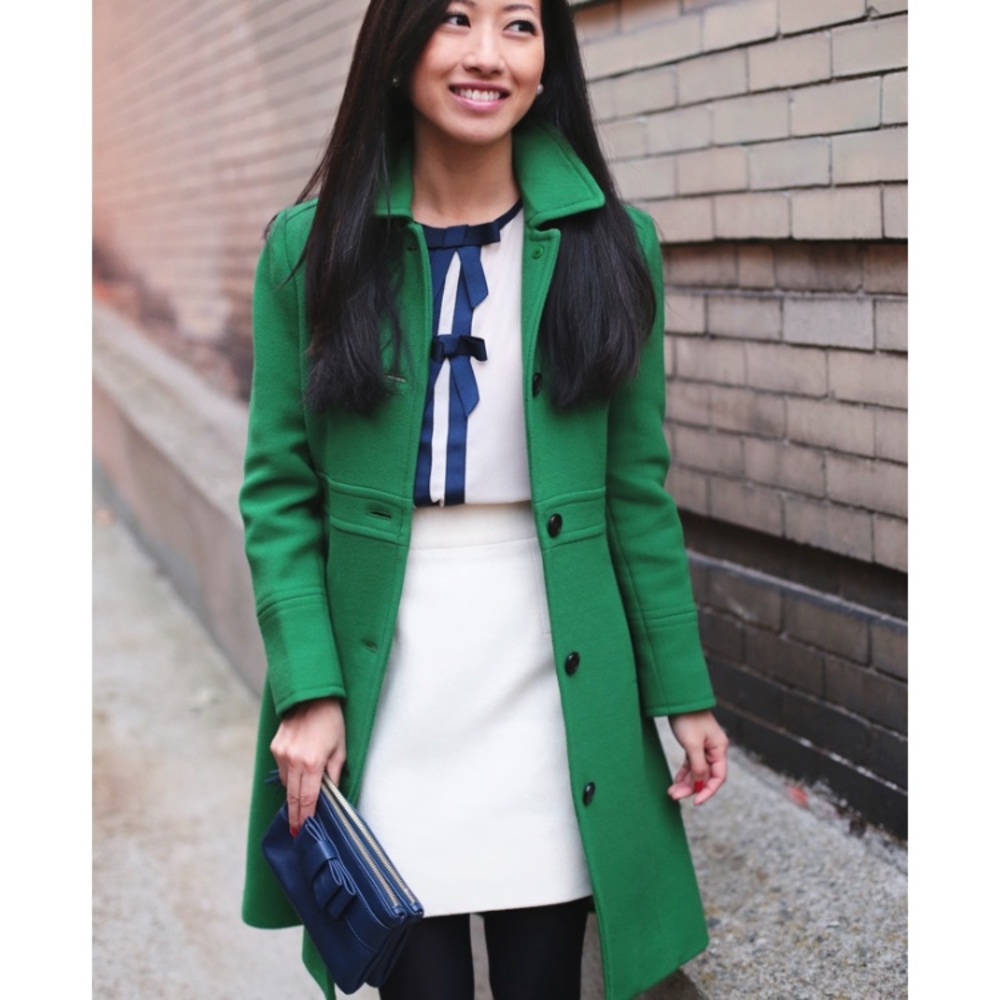 J. Crew stadium coat emerald color